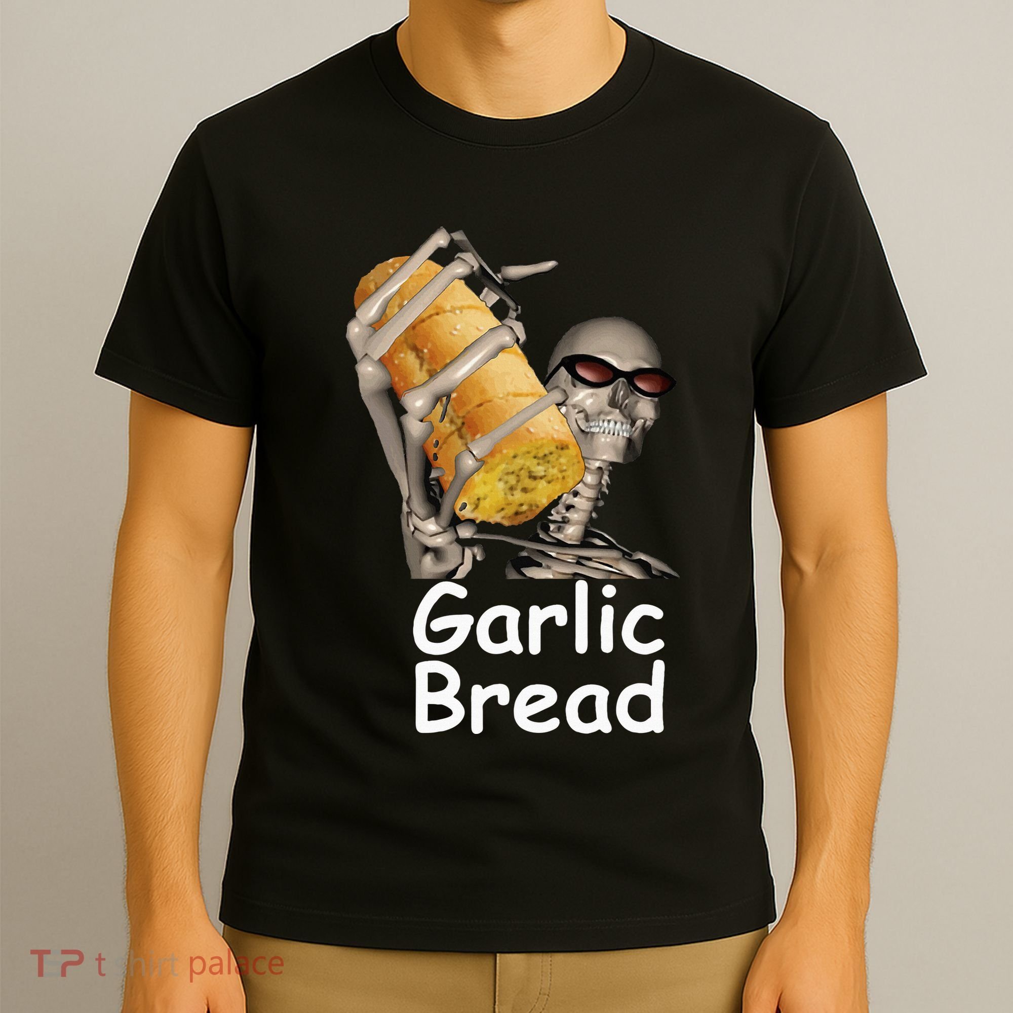 Garlic Bread Skeleton Funny T-Shirt