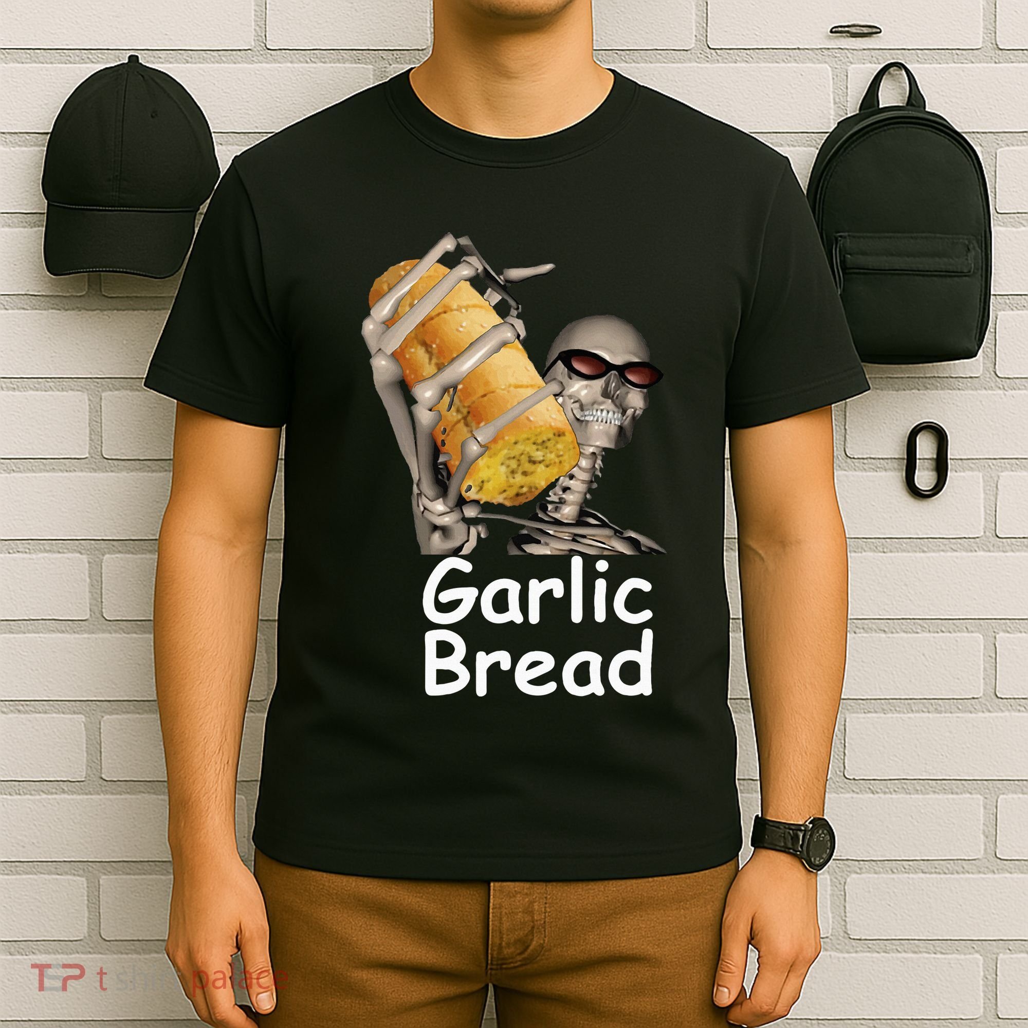 Garlic Bread Skeleton Funny T-Shirt