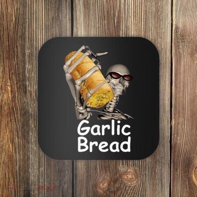 Garlic Bread Skeleton Funny Coaster