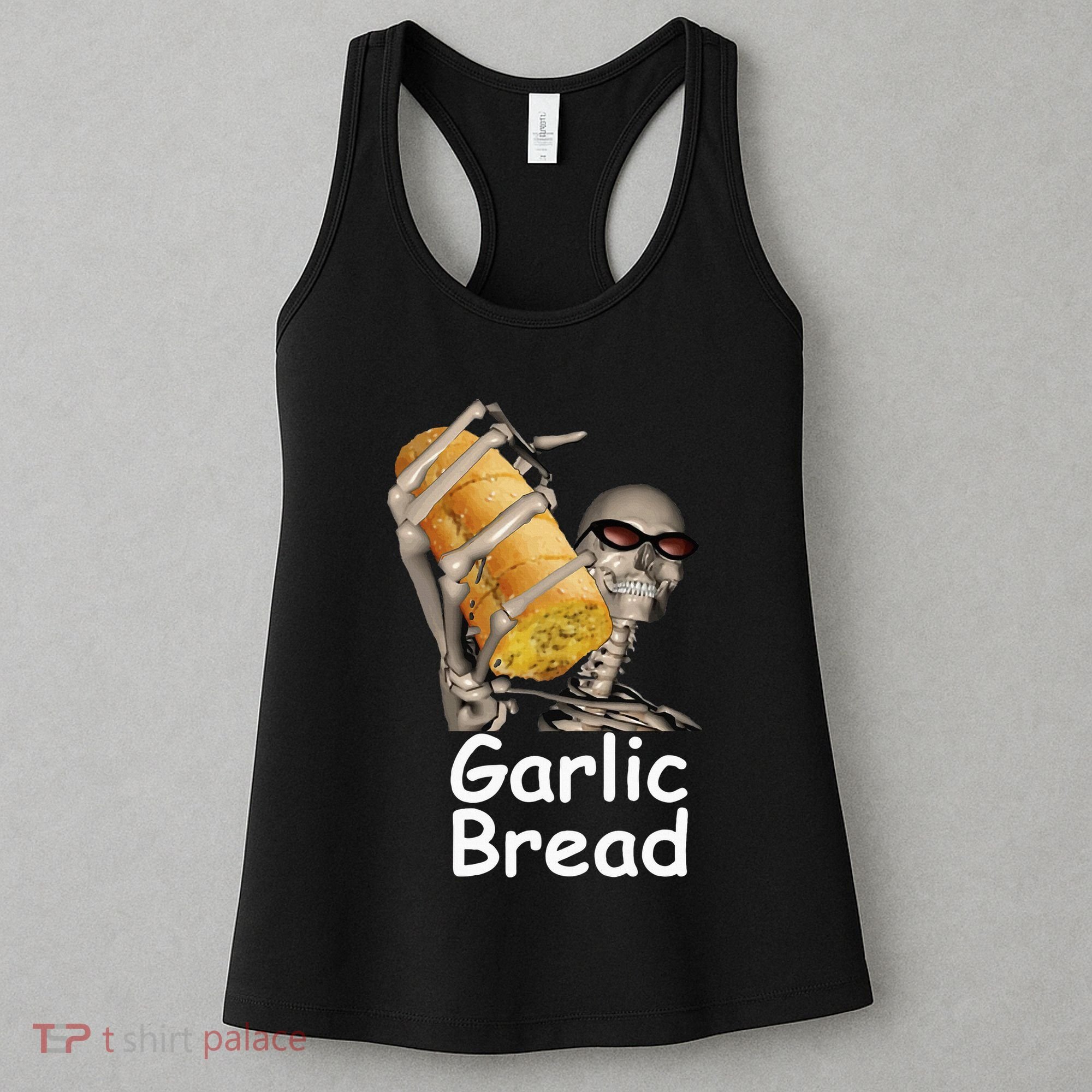 Garlic Bread Skeleton Funny Women's Tank Top