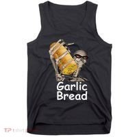 Garlic Bread Skeleton Funny Tank Top thumb 0