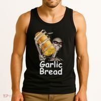 Garlic Bread Skeleton Funny Tank Top thumb 3