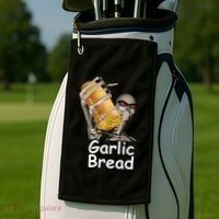 Garlic Bread Skeleton Funny Golf Towel thumb 2