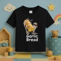 Garlic Bread Skeleton Funny Toddler T-Shirt thumb 3