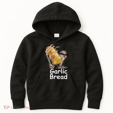 Garlic Bread Skeleton Funny Kids Hoodie