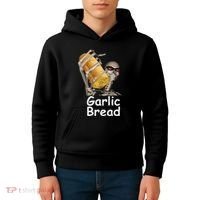 Garlic Bread Skeleton Funny Kids Hoodie thumb 4