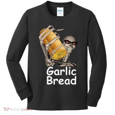 Garlic Bread Skeleton Funny Kids Long Sleeve Shirt
