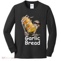 Garlic Bread Skeleton Funny Kids Long Sleeve Shirt thumb 0
