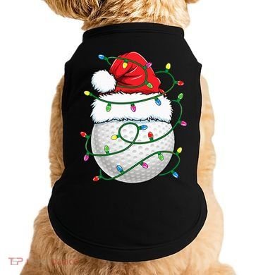 Golf Ball Santa Hat S Christmas Golfing Xmas Lights Doggie Tank