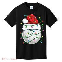Golf Ball Santa Hat S Christmas Golfing Xmas Lights Kids T-Shirt thumb 0