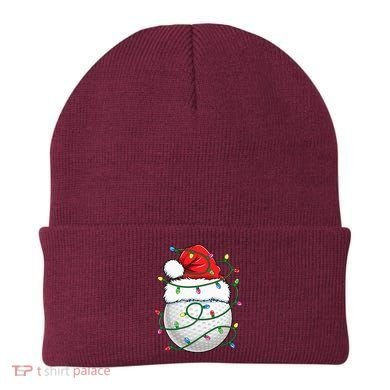 Golf Ball Santa Hat S Christmas Golfing Xmas Lights Beanie
