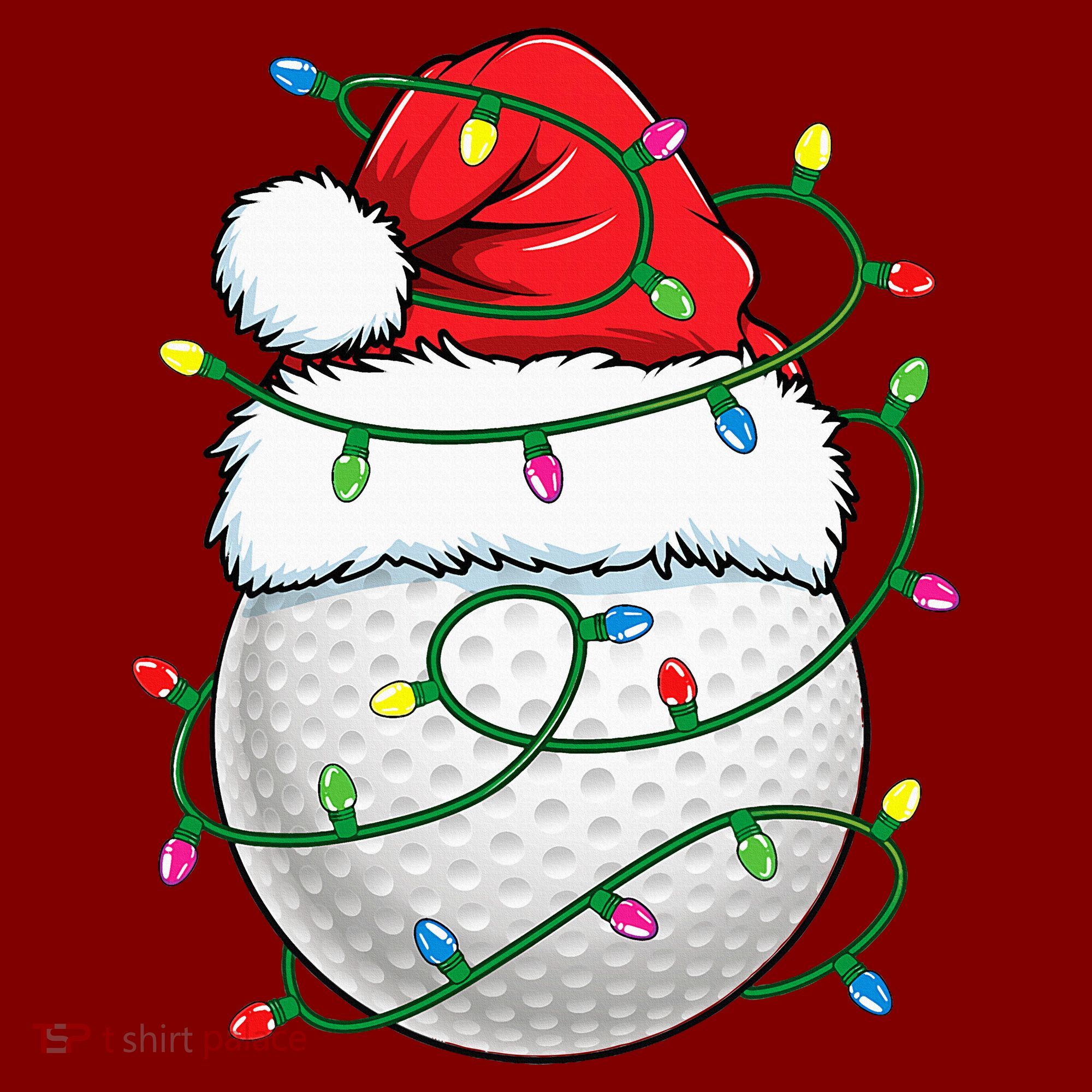 Golf Ball Santa Hat S Christmas Golfing Xmas Lights Mousepad