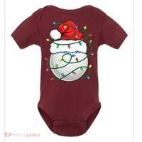 Golf Ball Santa Hat S Christmas Golfing Xmas Lights Baby Bodysuit thumb 0