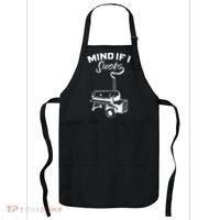 Grilling Bbq Smoker Food Lover Grill Mind If I Smoke Gift Apron thumb 0