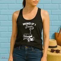 Grilling Bbq Smoker Food Lover Grill Mind If I Smoke Gift Women's Tank Top thumb 2