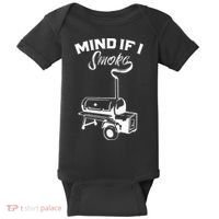Grilling Bbq Smoker Food Lover Grill Mind If I Smoke Gift Baby Bodysuit thumb 0