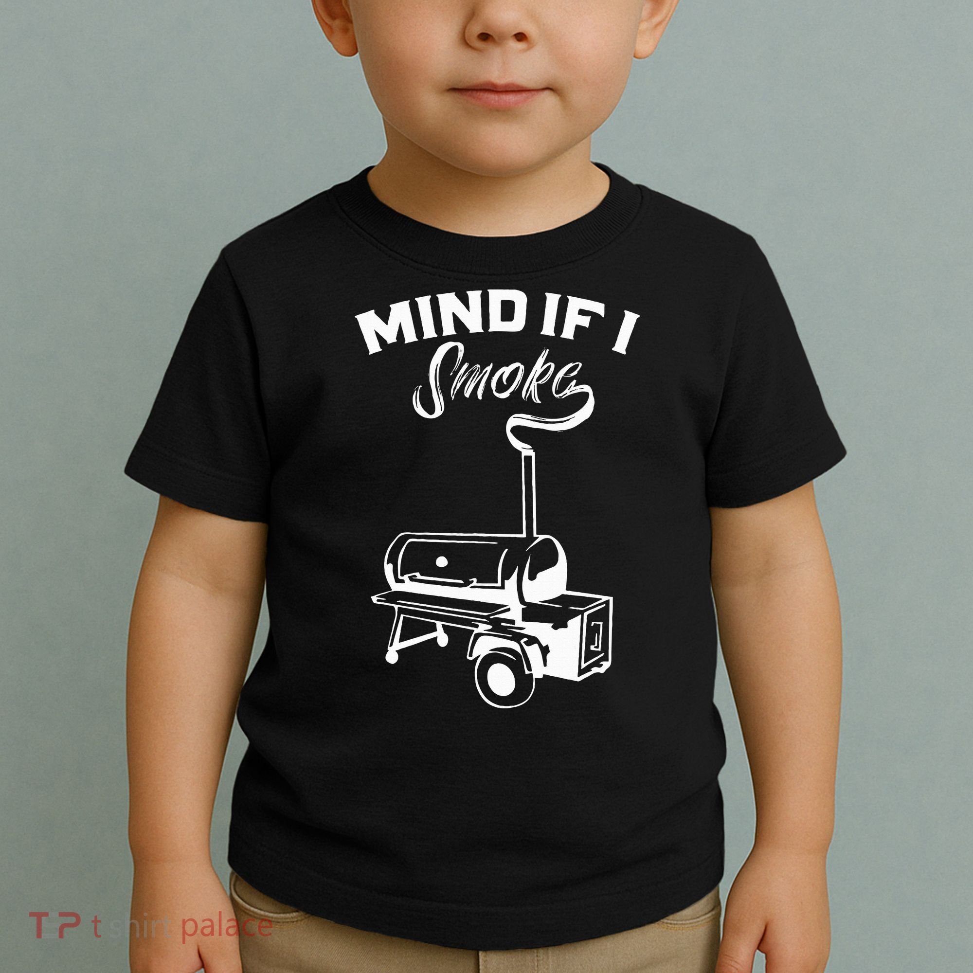 Grilling Bbq Smoker Food Lover Grill Mind If I Smoke Gift Toddler T-Shirt