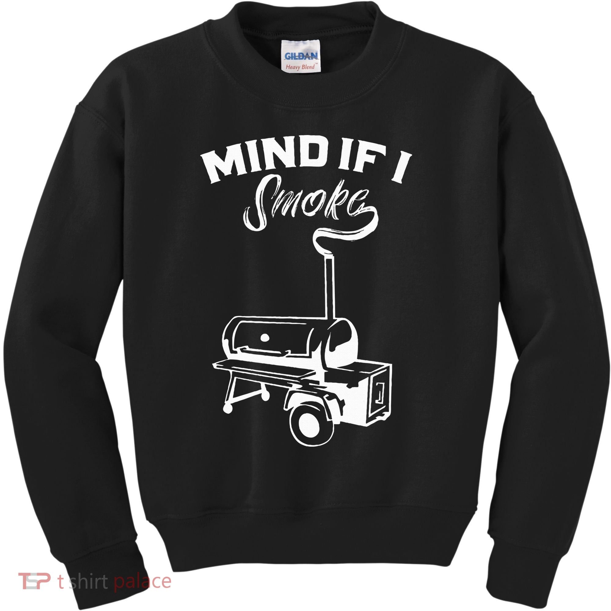 Grilling Bbq Smoker Food Lover Grill Mind If I Smoke Gift Kids Sweatshirt