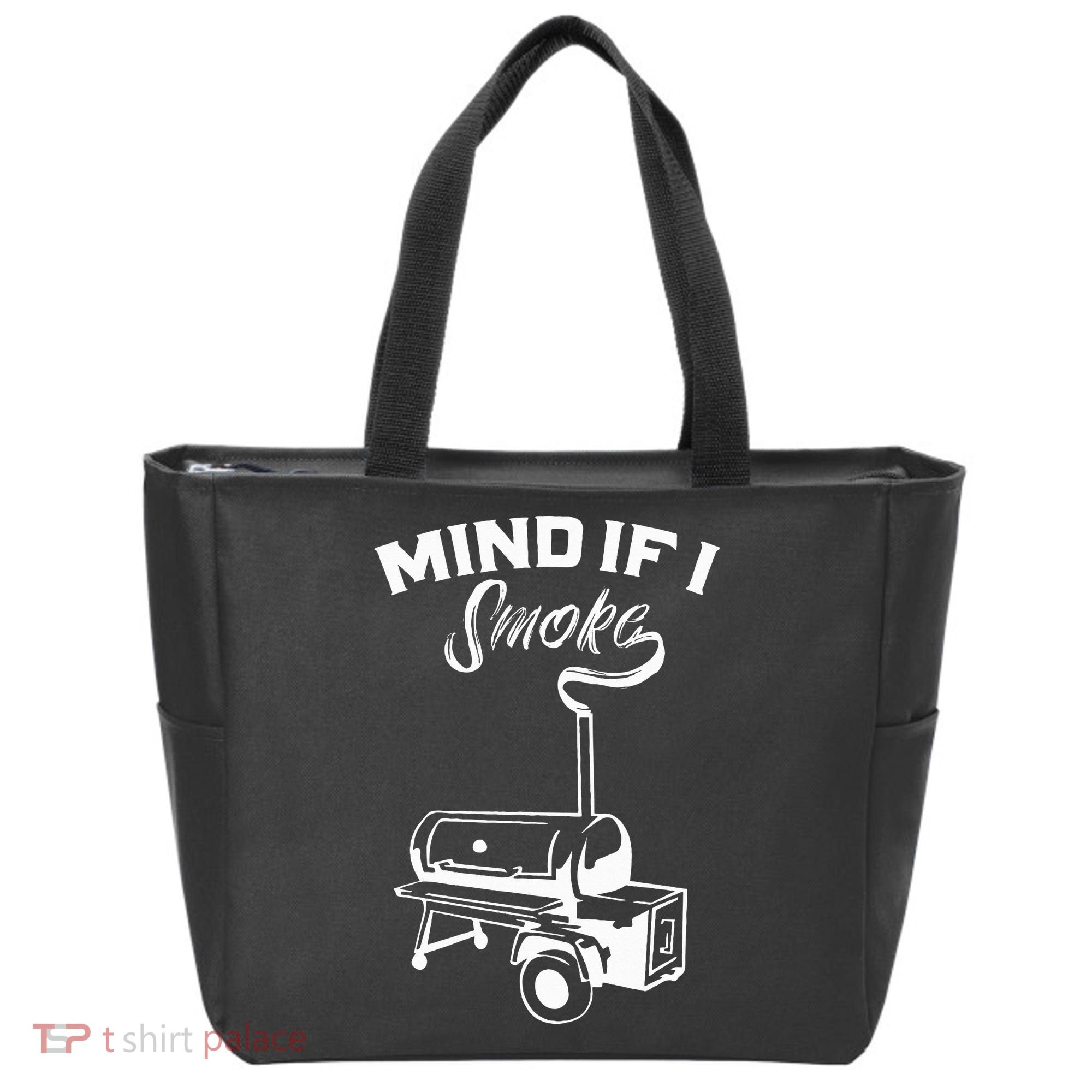Grilling Bbq Smoker Food Lover Grill Mind If I Smoke Gift Tote Bag