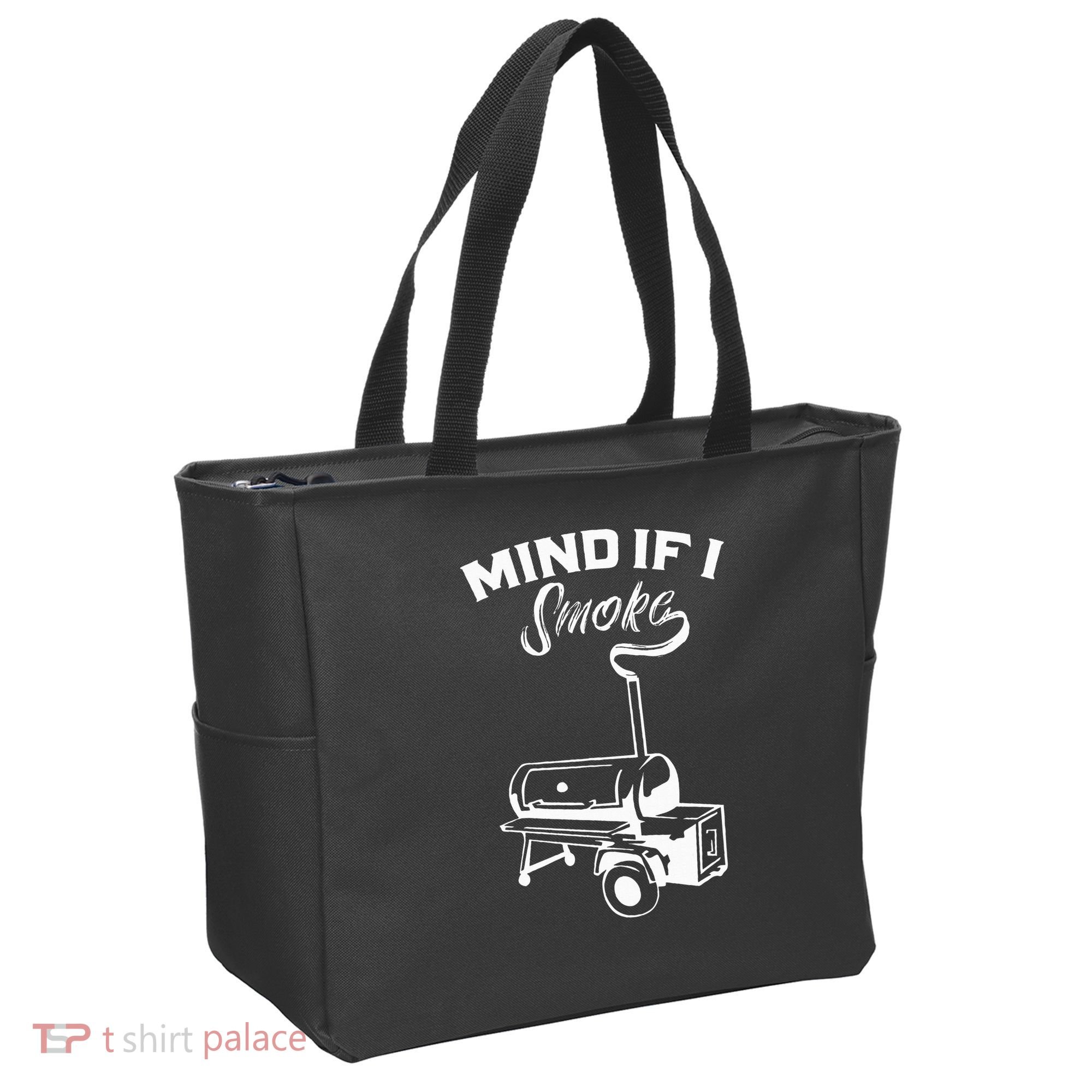 Grilling Bbq Smoker Food Lover Grill Mind If I Smoke Gift Tote Bag