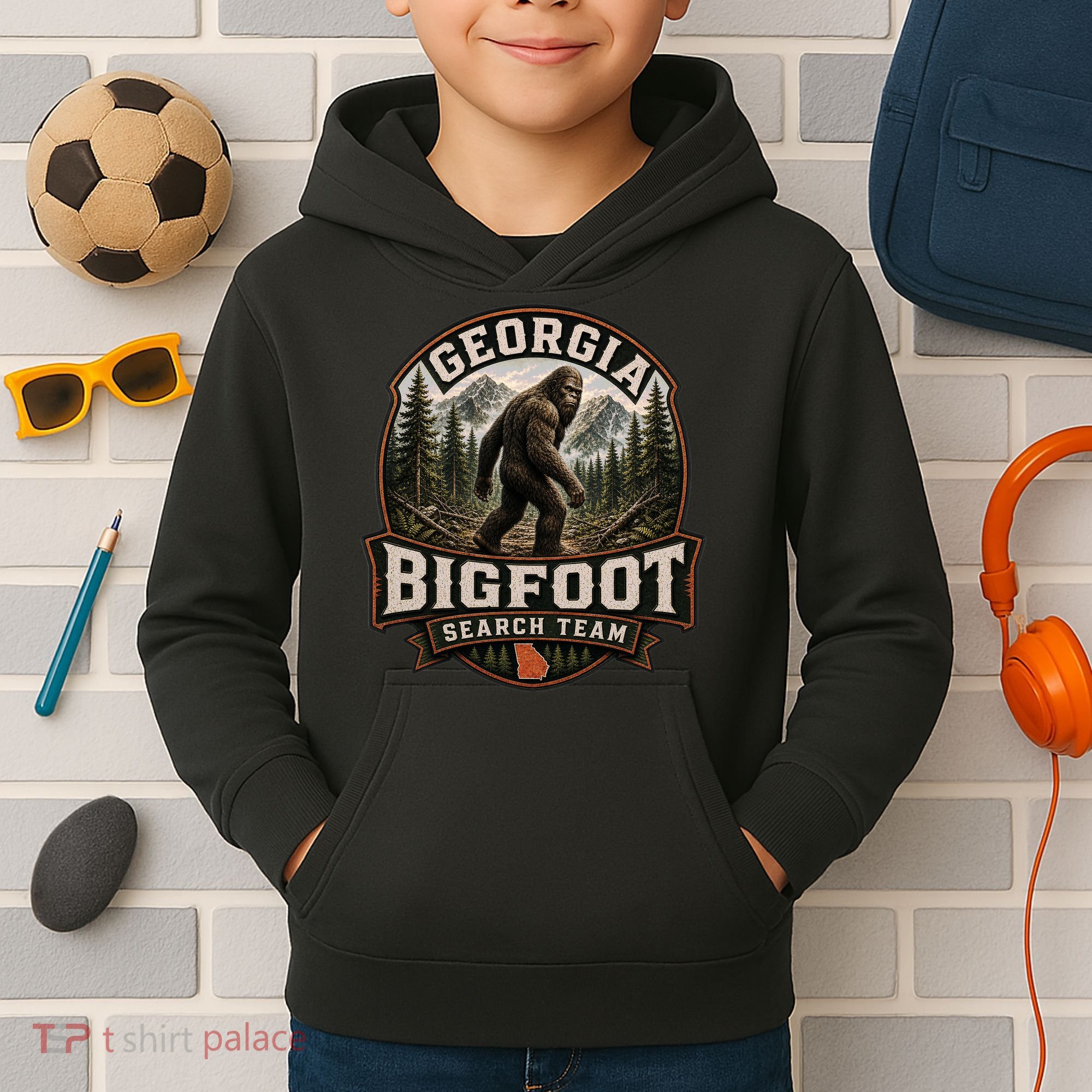 Georgia Bigfoot Search Team Adventure Kids Hoodie