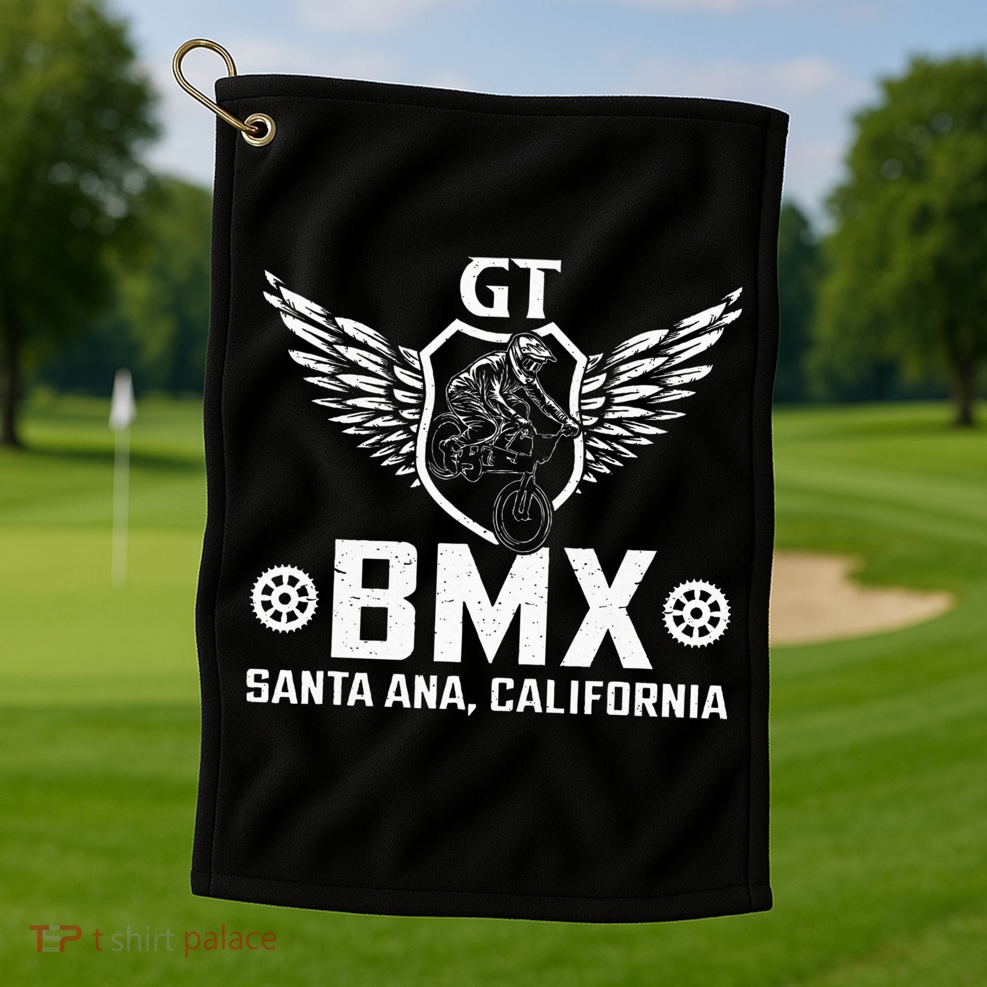 Gt Bmx Santa Ana California Golf Towel