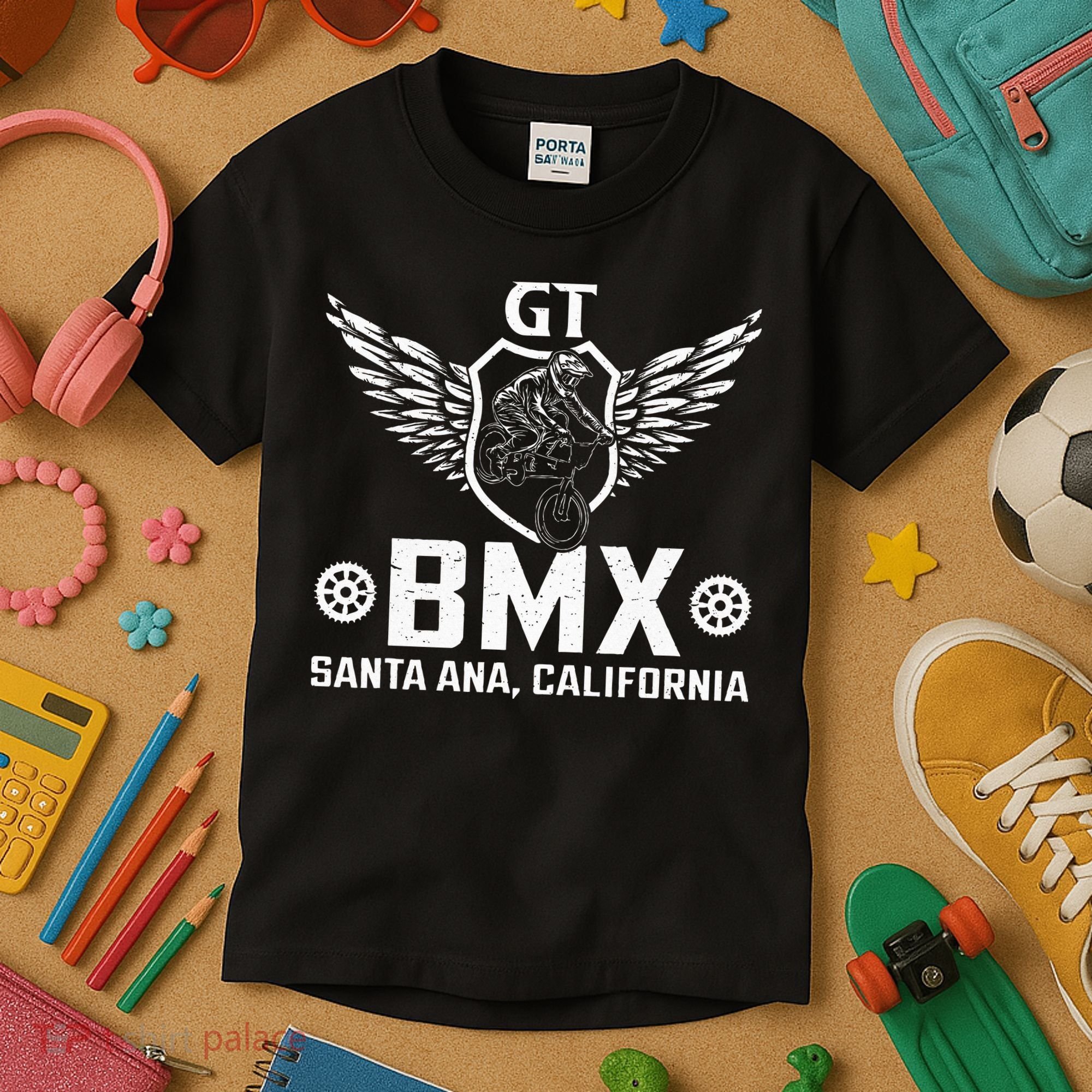 Gt Bmx Santa Ana California Kids T-Shirt