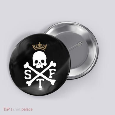 Glenn Beck Stf Skull & Bones Button