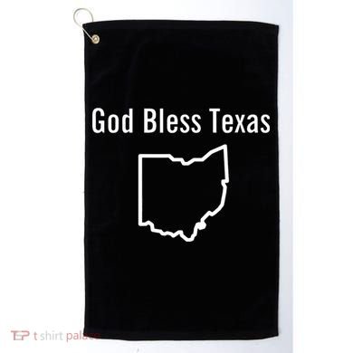 God Bless Texas Ohio Golf Towel