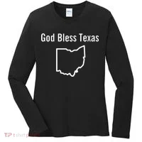 God Bless Texas Ohio Women's Long Sleeve Shirt thumb 0