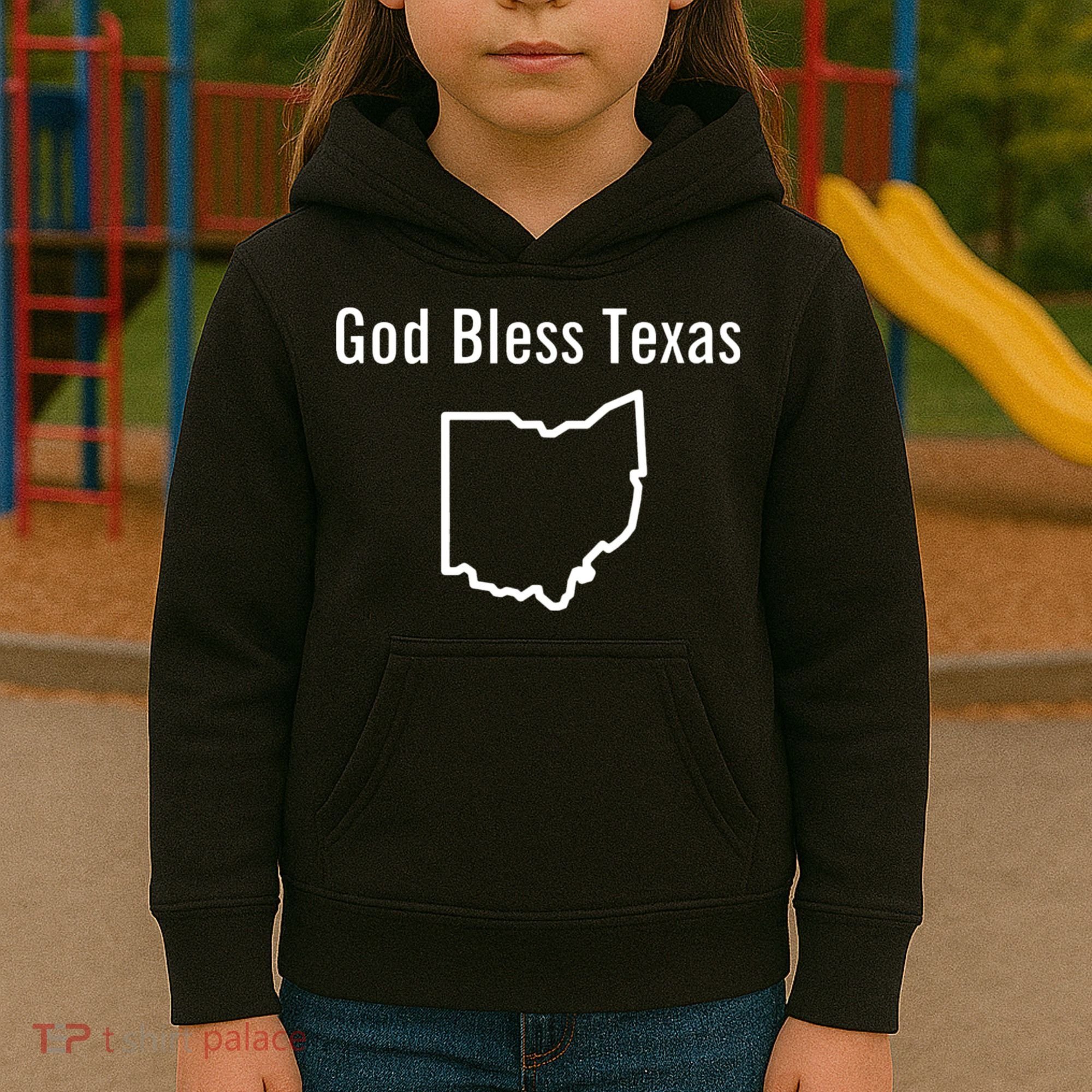God Bless Texas Ohio Kids Hoodie