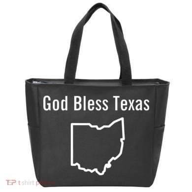God Bless Texas Ohio Tote Bag