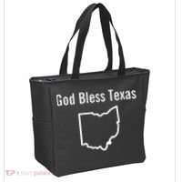 God Bless Texas Ohio Tote Bag thumb 2