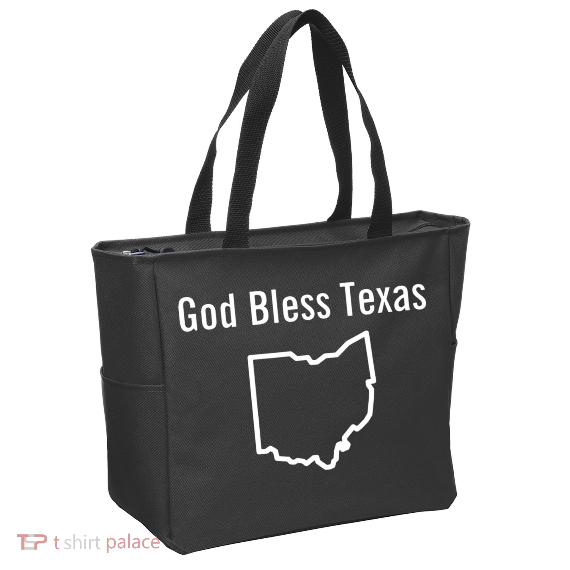 God Bless Texas Ohio Tote Bag