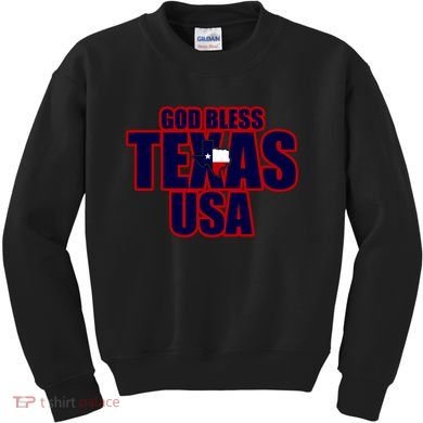 God Bless Texas Kids Sweatshirt
