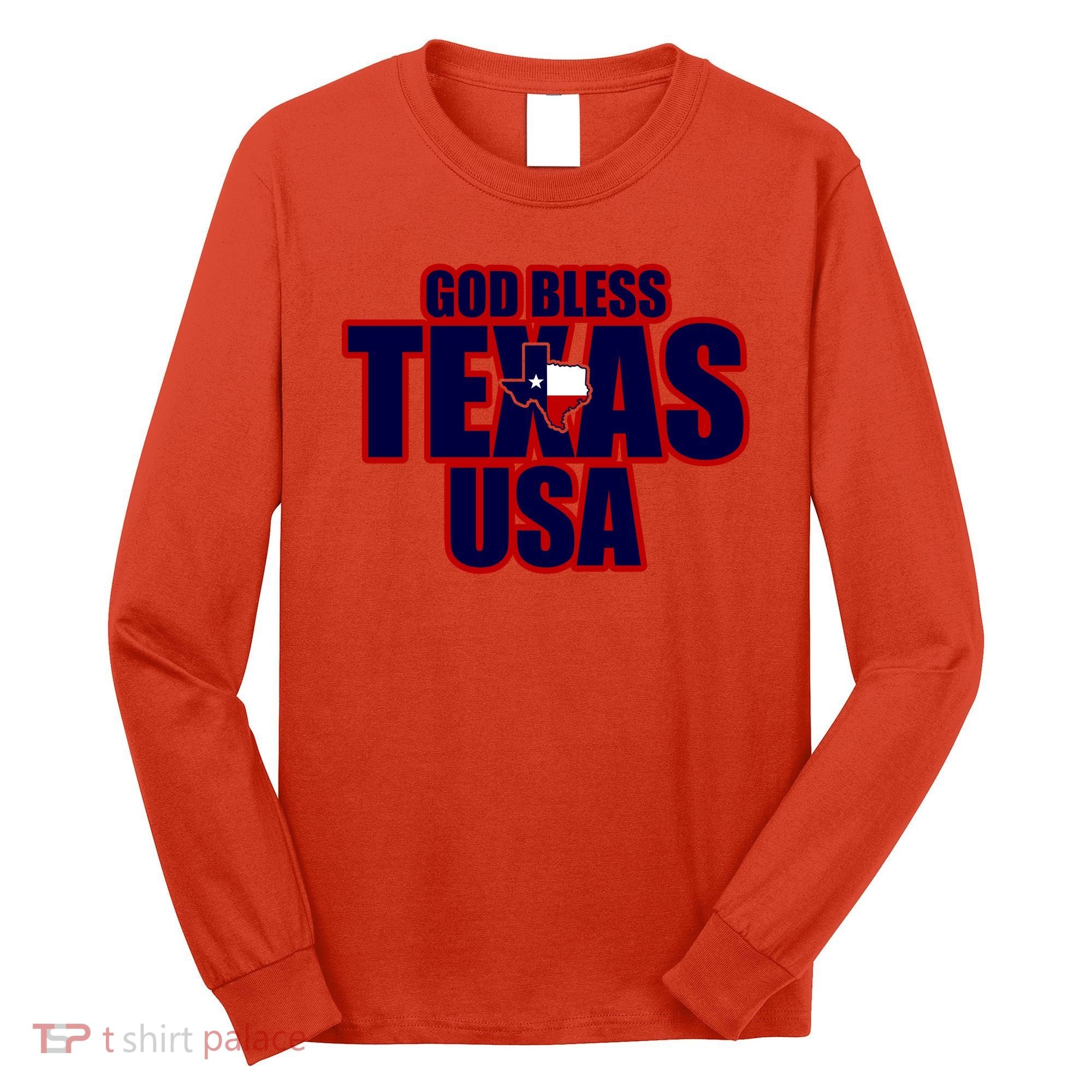 God Bless Texas Long Sleeve Shirt