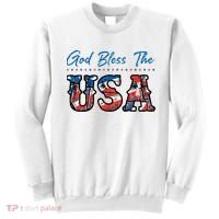 God Bless The USA Red White Blue Flag Patriotic 4th Of July  Sweatshirt thumb 0