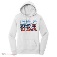 God Bless The USA Red White Blue Flag Patriotic 4th Of July  Women's Hoodie thumb 0