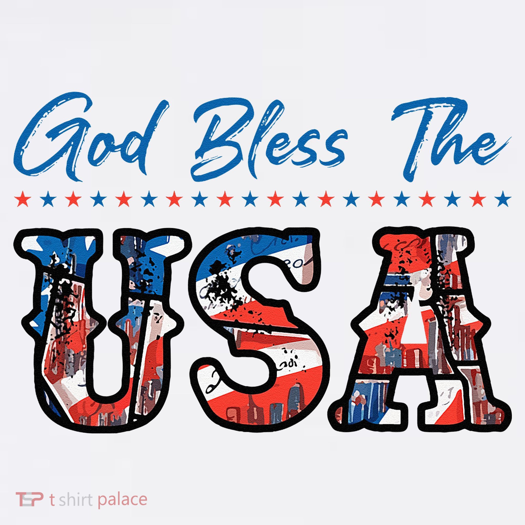 God Bless The USA Red White Blue Flag Patriotic 4th Of July  Women's Hoodie