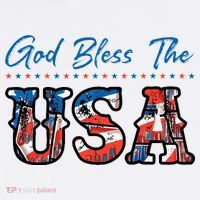 God Bless The USA Red White Blue Flag Patriotic 4th Of July  Mousepad thumb 1