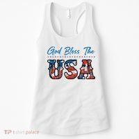 God Bless The USA Red White Blue Flag Patriotic 4th Of July  Women's Tank Top thumb 0