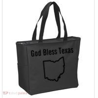 God Bless Texas Ohio Tote Bag thumb 2