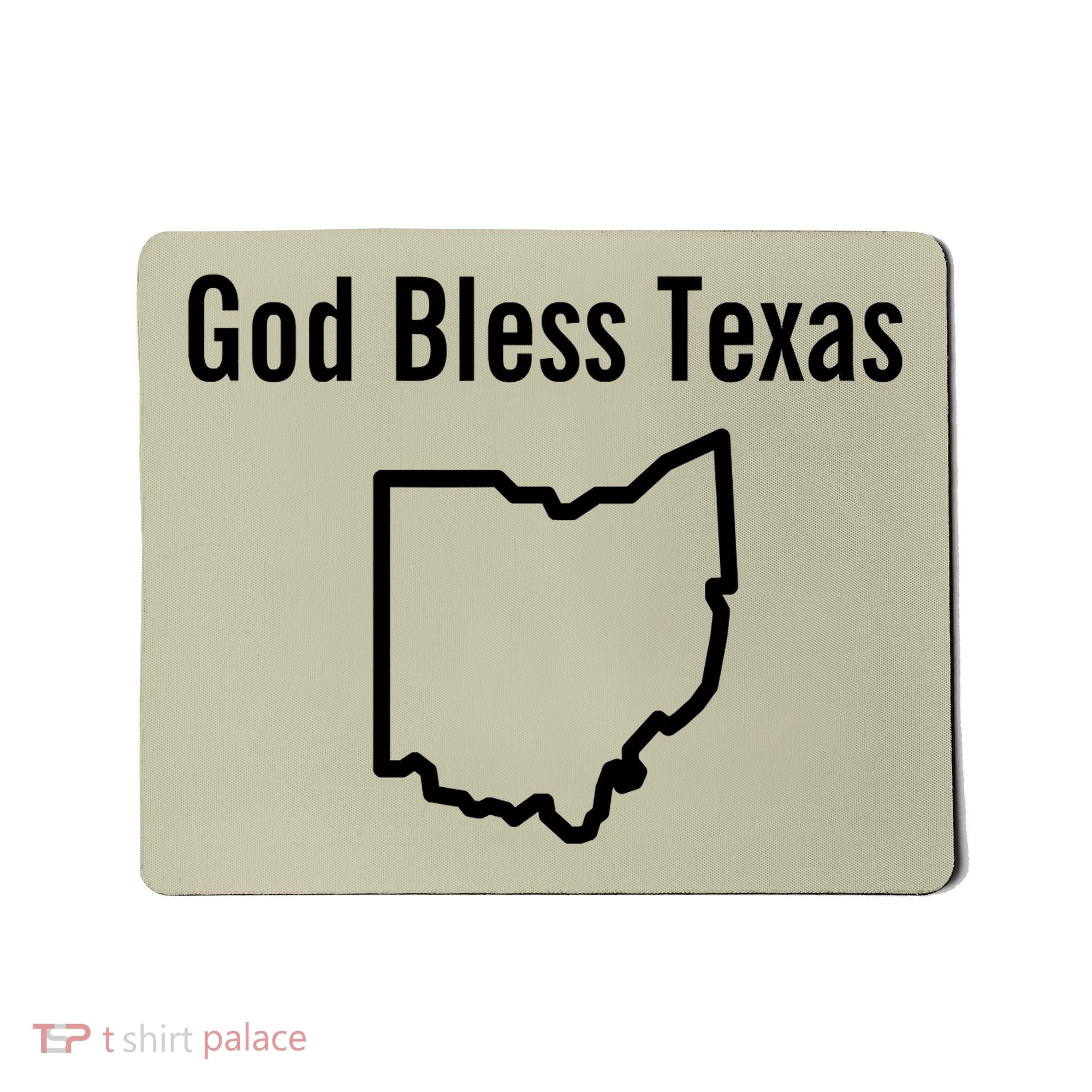 God Bless Texas Ohio Mousepad