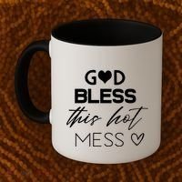 God Bless This Hot Mess Coffee Mug thumb 2