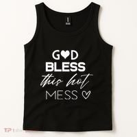 God Bless This Hot Mess Tank Top thumb 2