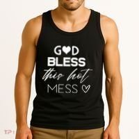 God Bless This Hot Mess Tank Top thumb 3