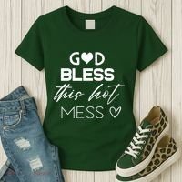 God Bless This Hot Mess Women's T-Shirt thumb 3
