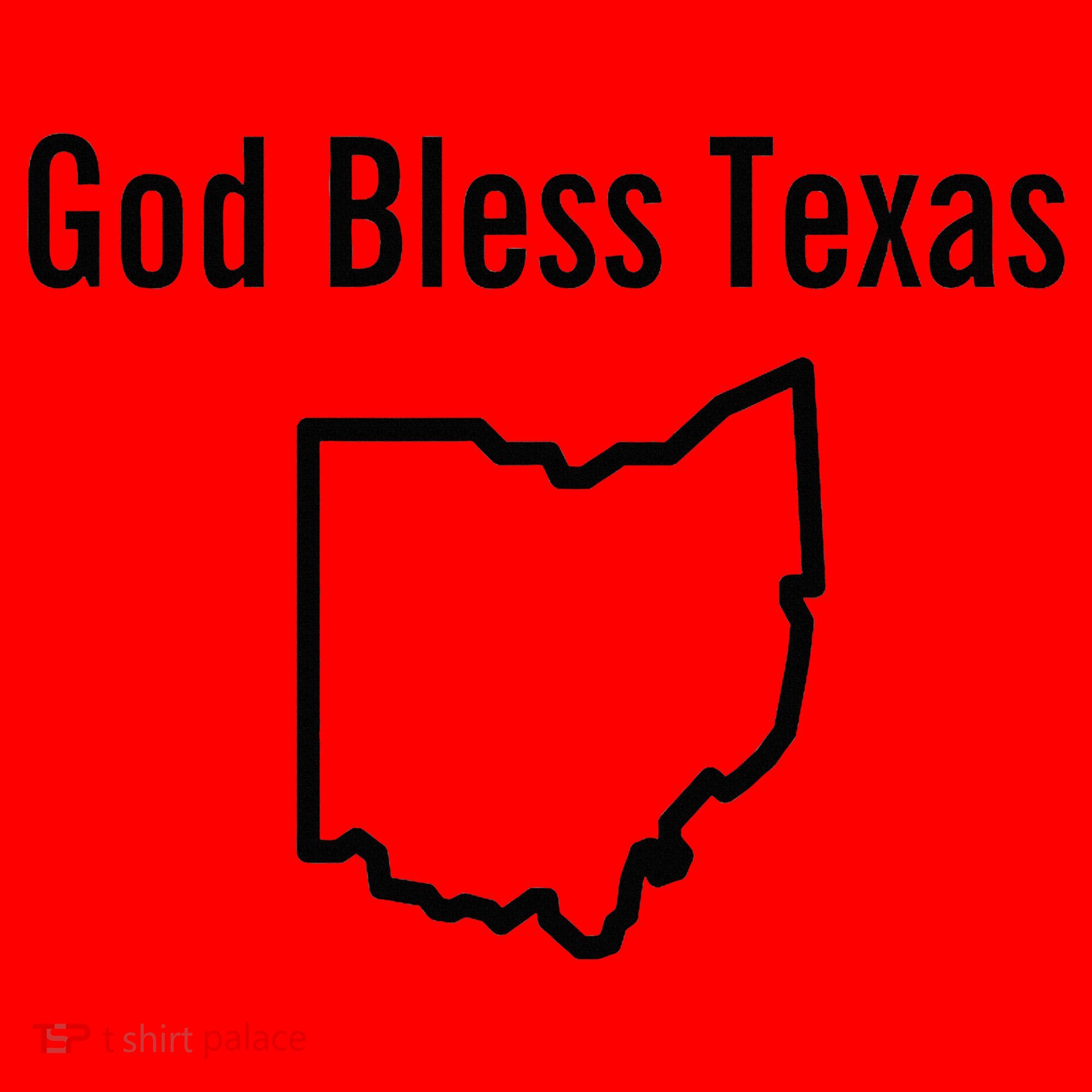 God Bless Texas Ohio Santa Hat