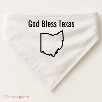 God Bless Texas Ohio USA-Made Doggie Bandana