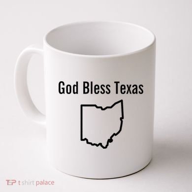 God Bless Texas Ohio Coffee Mug